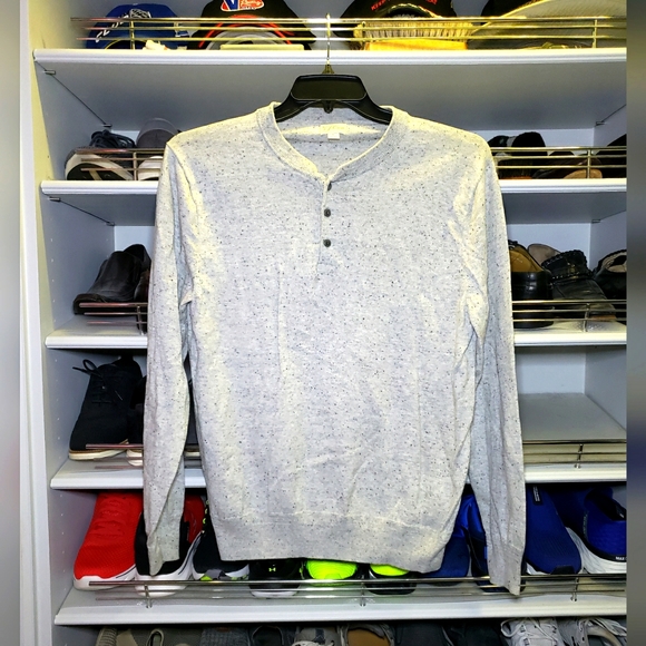 J. Crew Other - J. Crew Cotton Silk Donegal Tweed Henley Sweater